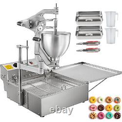 VEVOR Commercial Automatic Donut Fryer Ball Doughnuts Maker Machine with 3 Mold