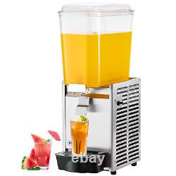 VEVOR Commercial Beverage Dispenser 4.8Gal Cold Juice Ice Drink Dispenser 1 Tank