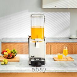 VEVOR Commercial Beverage Dispenser 4.8Gal Cold Juice Ice Drink Dispenser 1 Tank