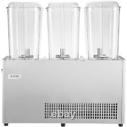 VEVOR Commercial Beverage Dispenser Cold Juice Ice Drink Dispenser 18L 3 Tanks