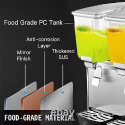 VEVOR Commercial Beverage Dispenser Machine Juice Dispenser 2 Tanks 6.3 Gal