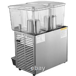 VEVOR Commercial Beverage Dispenser Machine Juice Dispenser 2 Tanks 6.3 Gal