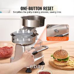 VEVOR Commercial Burger Patty Maker, Hamburger Beef Patty Maker with 3 Convertib