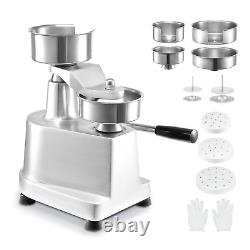 VEVOR Commercial Burger Patty Maker, Hamburger Beef Patty Maker with 3 Convertib