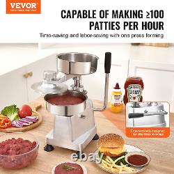 VEVOR Commercial Burger Patty Maker, Hamburger Beef Patty Maker with 3 Convertib