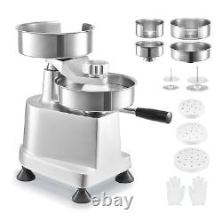 VEVOR Commercial Burger Patty Maker, Hamburger Beef Patty Maker with 3 Convertib