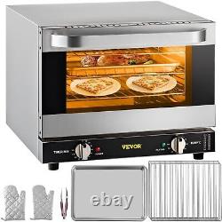 VEVOR Commercial Convection Oven, 21L/19Qt, Quarter-Size Conventional Oven Count