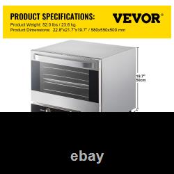 VEVOR Commercial Convection Oven, 66L/60Qt, ETL Listed