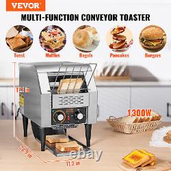 VEVOR Commercial Conveyor Toaster 150 Slices/Hour Commercial Toaster Heavy Duty