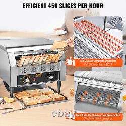 VEVOR Commercial Conveyor Toaster 450 Slices/Hour Commercial Toaster Heavy Duty