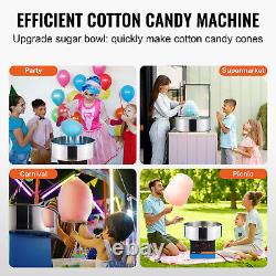 VEVOR Commercial Cotton Candy Machine Sugar Floss Maker 1000W for Party Blue