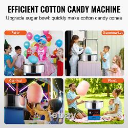 VEVOR Commercial Cotton Candy Machine Sugar Floss Maker 1000W for Party Blue