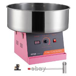 VEVOR Commercial Cotton Candy Machine Sugar Floss Maker 1000W for Party Pink