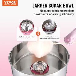 VEVOR Commercial Cotton Candy Machine Sugar Floss Maker 1000W for Party Pink