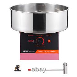 VEVOR Commercial Cotton Candy Machine Sugar Floss Maker 1000W for Party Pink