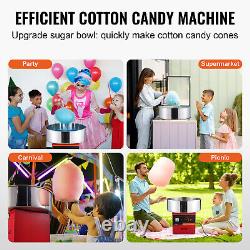 VEVOR Commercial Cotton Candy Machine Sugar Floss Maker 1000W for Party Red