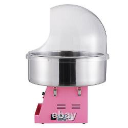 VEVOR Commercial Cotton Candy Machine Sugar Floss Maker 1000W with Cover Pink