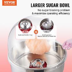 VEVOR Commercial Cotton Candy Machine Sugar Floss Maker 1000W with Cover Red