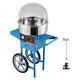 Vevor Commercial Cotton Candy Machine With Cart Cover Sugar Floss Maker Blue