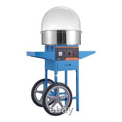 VEVOR Commercial Cotton Candy Machine with Cart Cover Sugar Floss Maker Blue