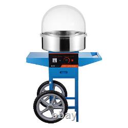 VEVOR Commercial Cotton Candy Machine with Cart Cover Sugar Floss Maker Blue