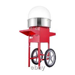 VEVOR Commercial Cotton Candy Machine with Cart Cover Sugar Floss Maker Red