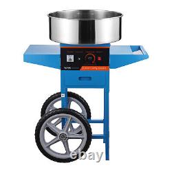 VEVOR Commercial Cotton Candy Machine with Cart Sugar Floss Maker 1000W Blue