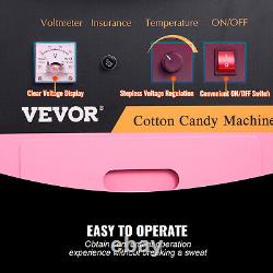 VEVOR Commercial Cotton Candy Machine with Cart Sugar Floss Maker 1000W Party