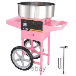 VEVOR Commercial Cotton Candy Machine with Cart Sugar Floss Maker 1000W Party