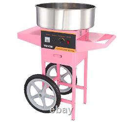 VEVOR Commercial Cotton Candy Machine with Cart Sugar Floss Maker 1000W Party
