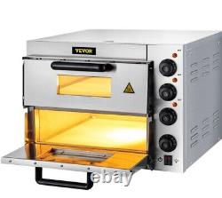 VEVOR Commercial Countertop Pizza Oven Electric Pizza Oven 14 Double Deck Pizza