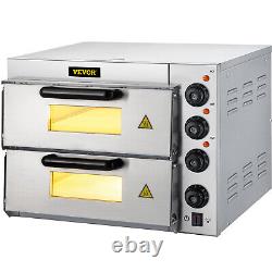 VEVOR Commercial Countertop Pizza Oven Electric Pizza Oven 14 Double Deck Pizza