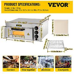 VEVOR Commercial Countertop Pizza Oven Electric Pizza Oven for 14 Pizza Indoor