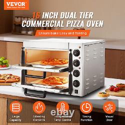 VEVOR Commercial Countertop Pizza Oven Electric Pizza Oven for 16 Pizza Indoor