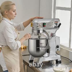 VEVOR Commercial Dough Mixer 20QT 3-Speed Stand Food Mixer 1100W for Restaurant