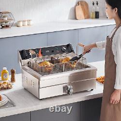 VEVOR Commercial Electric Deep Fryer Countertop Deep Fryer 3000W 30.6Qt / 29L