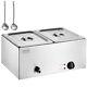 Vevor Commercial Electric Food Warmer 2-pan Countertop Buffet 18qt Bain Marie