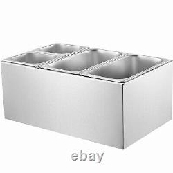 VEVOR Commercial Electric Food Warmer 4-Pan Countertop Buffet 16.4QT Bain Marie