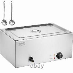 VEVOR Commercial Electric Food Warmer Countertop Buffet 119Qt Pan Bain Marie