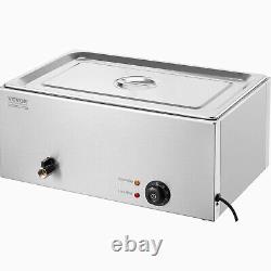 VEVOR Commercial Electric Food Warmer Countertop Buffet 119Qt Pan Bain Marie