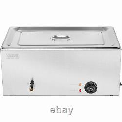 VEVOR Commercial Electric Food Warmer Countertop Buffet 119Qt Pan Bain Marie