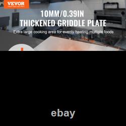 VEVOR Commercial Electric Griddle, 1700W Countertop Flat Top Grill, 122? -572? A