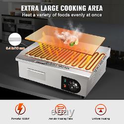 VEVOR Commercial Electric Griddle, 21, 1600W Countertop Flat Top Grill, 110V