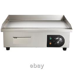 VEVOR Commercial Electric Griddle, 21, 1600W Countertop Flat Top Grill, 110V