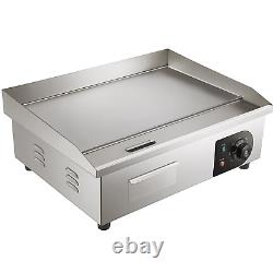 VEVOR Commercial Electric Griddle, 21, 1600W Countertop Flat Top Grill, 110V