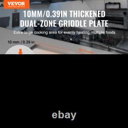 VEVOR Commercial Electric Griddle, 2800W Countertop Half-Flat Top Grill, 122? -57