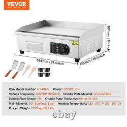 VEVOR Commercial Electric Griddle 3200 W Countertop Flat Top Grill 122? -572