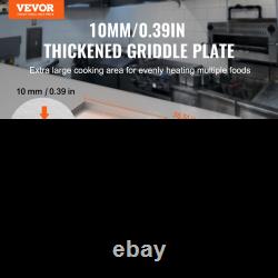 VEVOR Commercial Electric Griddle, 4400W Countertop Flat Top Grill, 122? -572? A