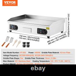 VEVOR Commercial Electric Griddle, 4400W Countertop Flat Top Grill, 122? -572? A