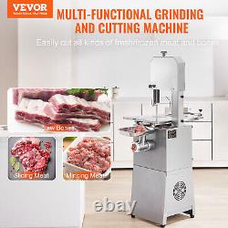 VEVOR Commercial Electric Meat Bandsaw Meat Grinder Cut Bone Sawing Machine 850W